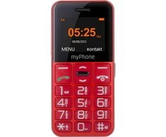 TelForceone Mobilieji telefonai myPhone Sveiki Lengvas Raudona-Sidabrinis