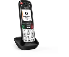 Telefonas stacionarus Gigaset EASY 500HX Telefonas analogowy/DECT Nazwa i identyfikacja dzwoniącego Juodas, Sidabrinė (S30852-H3165-R101)