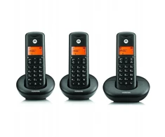 Telefonas stacionarus belaidis komplektas 3 vnt. Motorola E203 juoda