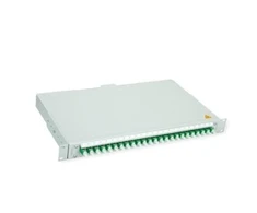 Telegrtner TELEGÄRTNER Šviesolaidinis skydas TELEGÄRTNER BASIS V su jungtimis ir pigtailais, 24x E2000, OS2 žalias APC (26.11.6080)