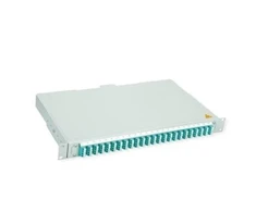 Telegrtner TELEGÄRTNER Šviesolaidinis skirstomasis skydas TELEGÄRTNER BASIS V su jungtimis ir pigtailais, 24x LC Quad, turkio spalvos, OM3 (26.11.6069)