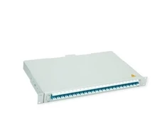 TELEGRTNER Šviesolaidinis skirstomasis skydas Telegärtner BASIS V su jungtimis ir pankoliais, 24x LC Duplex, mėlynas, OS2 PC (26.11.6082)