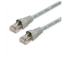 Telegrtner TELEGÄRTNER TELEGÄRTNER Kabelis krosinis RJ45 S/FTP, kat. 6A, LSZH, pilkas, 9 m