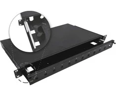 a-lan Alantec 12xSC simplex / 12xLC duplex 19" 1U telescopic fibre optic patch panel with mounting accessories