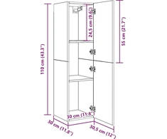TV staliukas Televizoriaus spintelė, medienos, 30,5x30x110cm, mediena