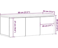 TV staliukas televizoriaus spintelė Old Wood 80x34x30 cm Engineered Wood