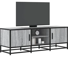 TV staliukas Televizoriaus spintelė, pilka, 120x35x41cm, mediena ir metalas