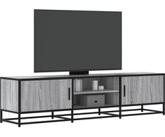 TV staliukas Televizoriaus spintelė, pilka, 160x35x41cm, mediena ir metalas
