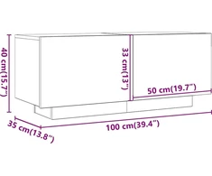 TV staliukas Televizoriaus spintelė, artisano ąžuolo, 100x35x40 cm, mediena