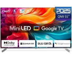 Televizorius CHiQ M55QN9V TV 55", UHD MiniLED Google TV DLG 120 Hz