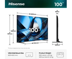 Televizorius Hisense 100U7DSE