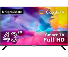 Kruger &amp; Matz „KrugerMatz“ 43 colių FHD „Google“ televizorius, DVB-T2/S2/T/C H.265 HEVC