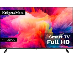 Kruger &amp; Matz Televizorius „KrugerMatz“ 40 colių FHD išmanusis DVB-T2/S2 H.265 Hevc televizorius