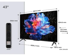 Televizorius TCL 43P6K 43" LED 4K UHD GoogleTV 60Hz