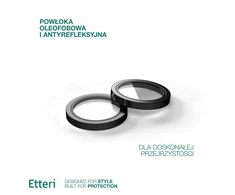 Etteri kameros objektyvo apsauga, skirta iPhone 16 / 16 Plus, juoda