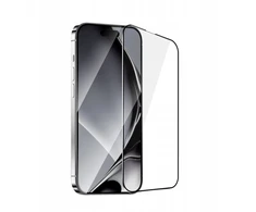 TelForceone Grūdinto stiklo metalinis rėmelis, skirtas "iPhone 16 Plus" 6,7 juodas rėmelis