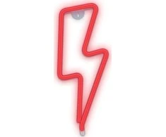 Neoninė LED lemputė BOLT raudonas žaibas + USB FLNE06 Forever Light