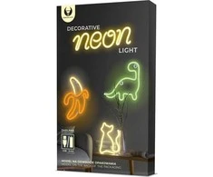 Neoninis LED šviestuvas BANANA baltas geltonas Bat + USB FLNE10 Forever Light