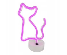 Neon LED ant stovelio Katė rožinis FSNE02 Forever Light