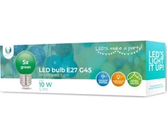 TelForceone LED lemputė E27 G45 2W 230V žalias 5pcs Forever Light