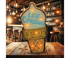 Sieninis šviestuvas TelForceone RETRO Metal Sign LED ledai"Forever" šviesiai