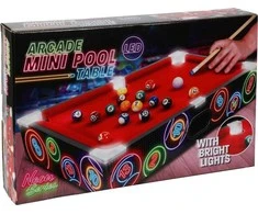 Tender Toys MINI BILIARDO STALAS SU LED-ŠVIESOS PRIEDAIS