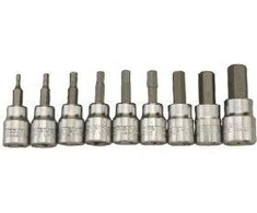 TengTools Galvučių su antgaliais rinkinys Teng Tools M3811; 3/8''; 8 vnt.