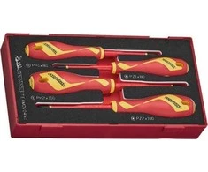 Teng Tools VDE 1000V TEAMDV04N1 KRYŽMINIŲ ATSUKTUVŲ RINKINYS, 4 VNT. (1 KOMPLEKTAS)