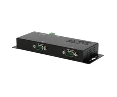 Tinklo terminalas Exsys EX-6122-2PoE Ethernet į serijinį prievadą 2 x RS-232/422/485 su 9 kontaktų jungtimi kartu su Virtual Com PoE programine įranga