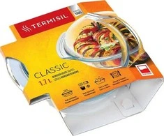 Termisil Termisil karščiui atsparus indas, apvalus, 1,7 l