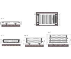 Termo Teknik radiatorius Termolux Classic Type 22, 500 x 1100 mm, 1282W