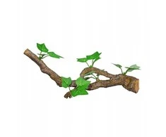 Terra Natura 18 ecb terariumo dekoratyvinė šakelė su lapais, vidutinio dydžio, 31 cm