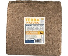 Terra Natura Terariumo substrato briketai, folijuotos kokoso durpės, 5kg (kilmės šalis: Šri Lanka)