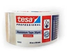 Lipni aliuminio juosta, Tesa Universal, 25 m x 50 mm