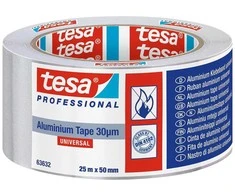 Lipni aliuminio juosta, Tesa Universal, 10 m x 50 mm