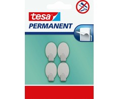 Tesa Haczyki Stacionarūs kabliukai, 4 vnt., "xs", ovalo formos, metaliniai