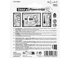 tesa „Powerstrips“ vielos kabliukai 1kg, 3 vnt. lipnūs, balti