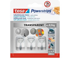tesa „Powerstrips“ vielos kabliukai 1kg, 3 vnt. lipnūs, balti