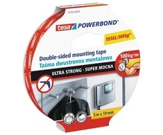 Dvipusė lipnioji juosta Tesa Ultra Strong 5m x 19mm, balta