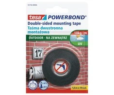 Tesa DVIPUSĖ LIPNIOJI JUOSTA LAUKO DARBAMS (10 kg 1,5 m X 19 mm)