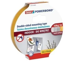 Tesa DVIPUSĖ LIPNIOJI JUOSTA VIDAUS DARBAMS (5 m X 19 mm)