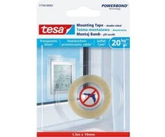 Tesa Taśma Tvirtinimo juosta 1,5 m: 19 mm skaidri (77740-00007-00)