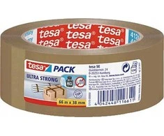Tesa tesapack itin tvirta juosta, 66 m, 38 mm, ruda, PVC, Q4124, pakuotės juosta