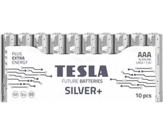 „Tesla AAA“/LR03/1,5 V 10 vnsų sidabro+ šarminės baterijos