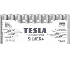 „Tesla AAA“/LR03/1,5 V 10 vnsų sidabro+ šarminės baterijos