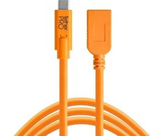 Kabelis USB Tether Tools Pro CUCA415 USB-C USB-A Oranžinis