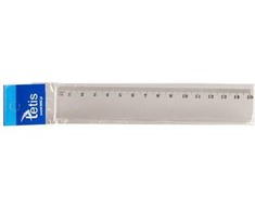 Tetis liniuotė 15cm, permatoma, plastikinė