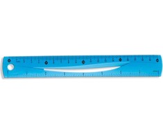 Tetis Bl020-nb lanksti liniuotė, 20 cm, mėlyna