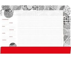 Tetis stalo kilimėlis užrašų knygelėje B3 - mandala spalvinimui