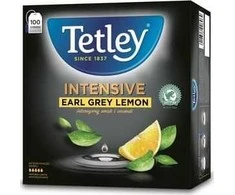 TETLEY INTENSIVE EARL Pilkas CITRINŲ ARBATA 100 PAKELIŲ 659740B